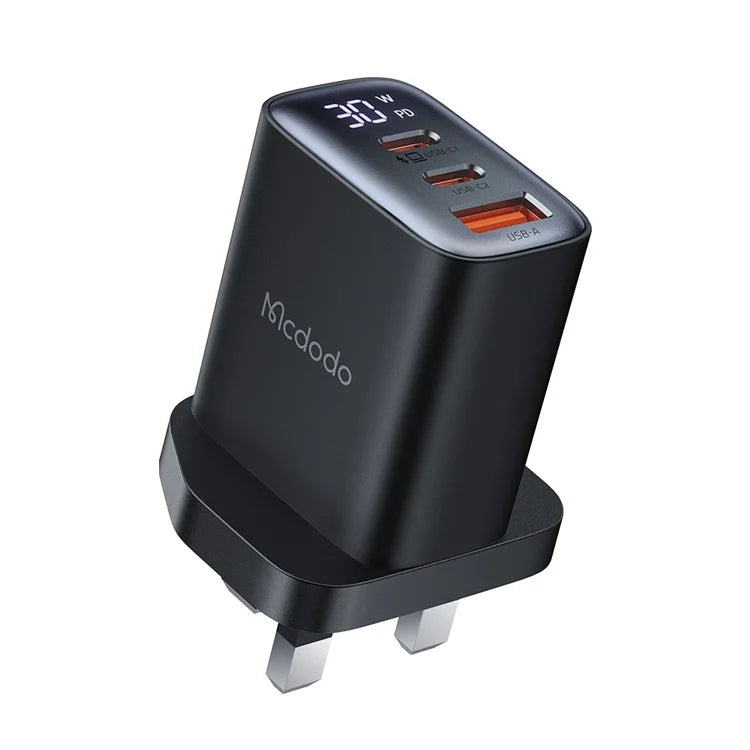 Mcdodo CH-2170 30W 3-Port Digital Display Fast Charger - Saif Al Najmi Kw